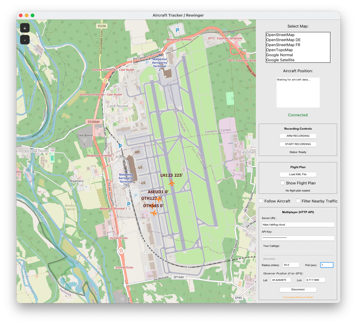 Rewinger Multiplayer showing Observer Mode connected