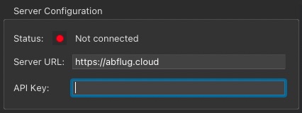Abflug Client - Server Config Not Connected